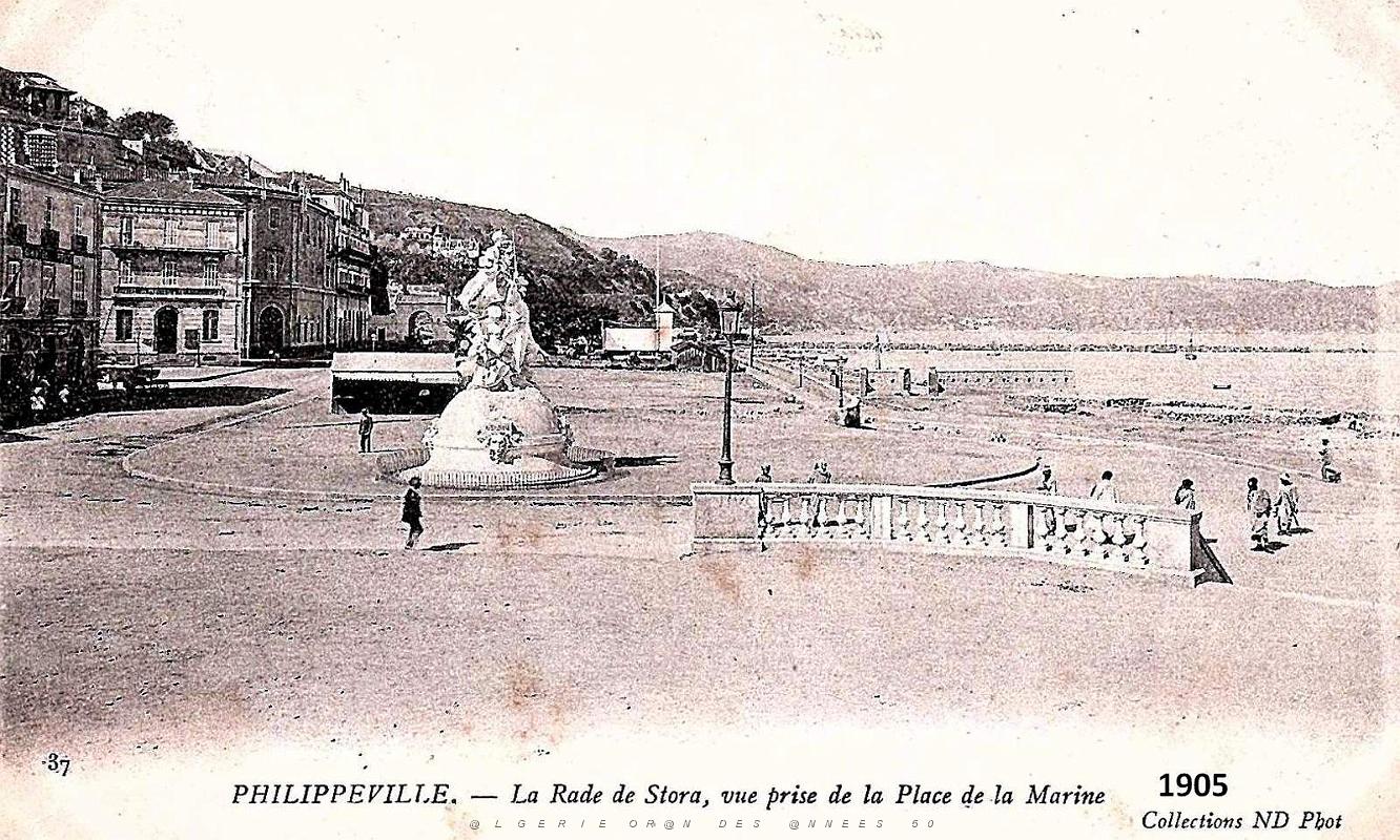 Philippeville  - Rade de Stora vue de la Place de la Marine - 1905.jpg